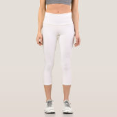 Leggings Capri Couleur solide blanc Fantôme (Recto)