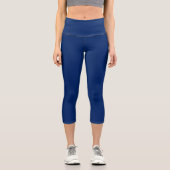 Leggings Capri Couleur solide bleue royale (Recto)