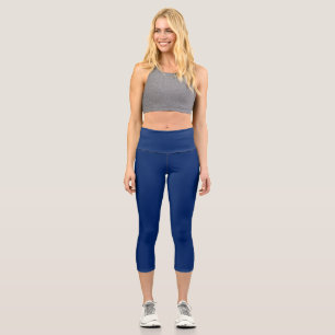 Leggings Capri Couleur solide bleue royale