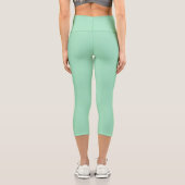 Leggings Capri Couleur solide verte marine (Verso)