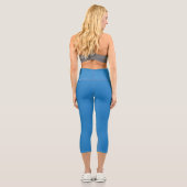 Leggings Capri Couleur uni bleu acier (Verso)