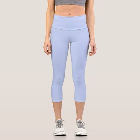 Leggings Capri Couleur uni clair perwinkle bleu clair (Recto)