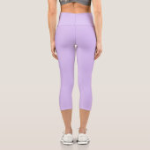 Leggings Capri Couleur uni mauve (Verso)