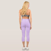 Leggings Capri Couleur uni mauve (Verso)