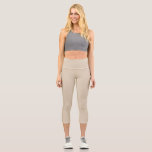 Leggings Capri Couleur uni ton<br><div class="desc">Fréquemment utilisé de couleur élégante,  belle,  solide et unie. Travaillez bien avec la plupart des couleurs lorsqu'elles sont utilisées comme couleur de base ou mélangées avec d'autres. No hexadécimal : DECFB8</div>