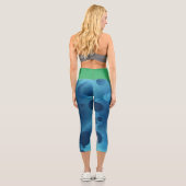 Leggings Capri Couleur Verte Et Mixte (Verso)