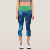 Leggings Capri Couleur Verte Et Mixte (Recto)