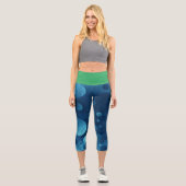 Leggings Capri Couleur Verte Et Mixte (Recto)