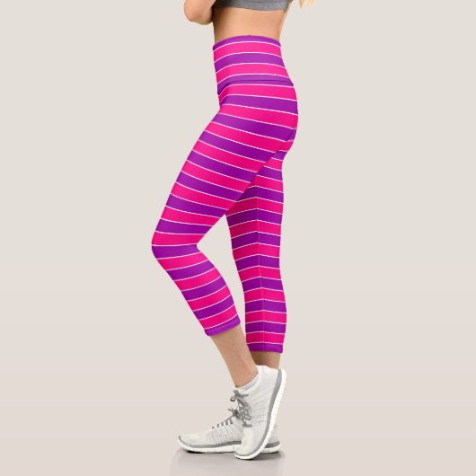 Leggings Capri Couleur vive Couleur Classique Pink Gratuit (Gauche)