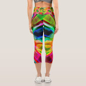 Leggings Capri Couleurs Abstraites (Verso)