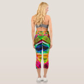 Leggings Capri Couleurs Abstraites (Verso)