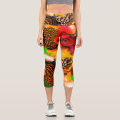 Leggings Capri Couleurs d'automne Abstrait pour la peinture (Recto)