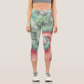 Leggings Capri Couleurs de Noël Tie Dye Yoga Pant (Recto)