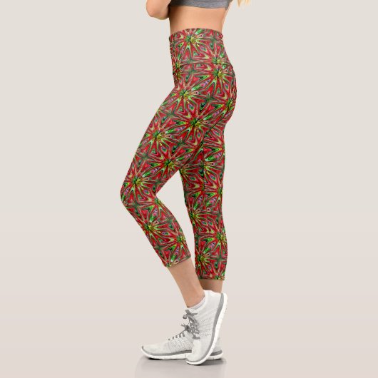 Leggings Capri Couleurs Et Formes Abstraites (Gauche)