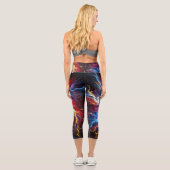 Leggings Capri Couleurs lumineuses électriques (Verso)