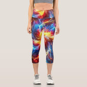 Leggings Capri Couleurs lumineuses électriques (Recto)
