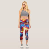 Leggings Capri Couleurs lumineuses électriques (Recto)