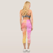 Leggings Capri Couleurs pastel artistique Capris Haut taille (Verso)