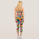 Leggings Capri Couleurs vives Motif en panier (Verso)