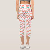 Leggings Capri Coupe de projecteur clown pixellisé (Verso)