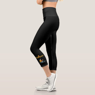 Leggings Capri Coureurs de Thanksgiving - Run Now Pie Plus Tard