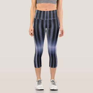 Leggings Capri Coussin Motif d'accentuation bleu vague