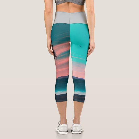 Leggings Capri Crâne coloré (Verso)