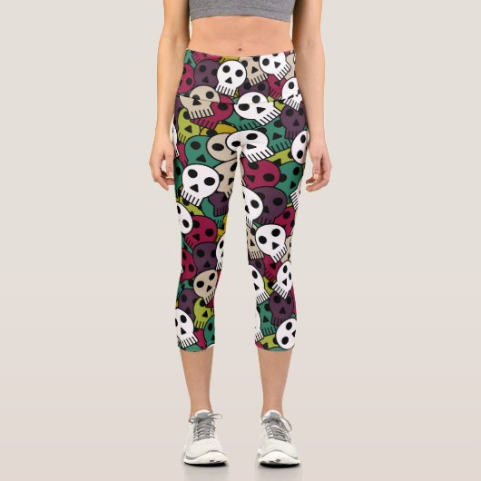 Leggings Capri Crâne transparent (Recto)