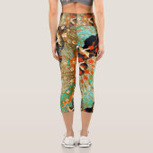 LEGGINGS CAPRI CRANES DE VOL AVEC FLEURS DE PRINTEMPS (Verso)