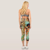 LEGGINGS CAPRI CRANES DE VOL AVEC FLEURS DE PRINTEMPS (Verso)