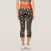 Leggings Capri Crânes oranges et séries tournesol 11 (Verso)