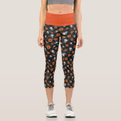 Leggings Capri Crânes oranges et séries tournesol 11 (Recto)