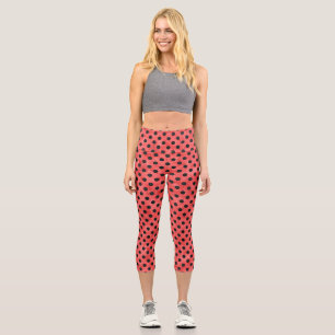 Leggings Capri Crânes rouges et série Tournesol Conception 4