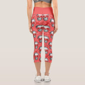 Leggings Capri Crânes rouges et séries tournesol 13 (Verso)
