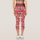 Leggings Capri Crânes rouges et séries tournesol 13 (Verso)