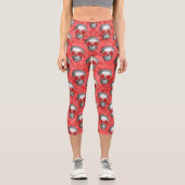 Leggings Capri Crânes rouges et séries tournesol 13 (Recto)