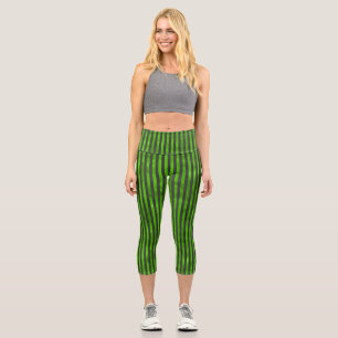 Leggings Capri Crânes verts et série tournesol Design 11