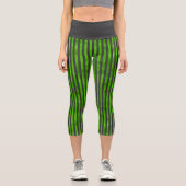 Leggings Capri Crânes verts et séries de tournesols 11 (Recto)