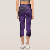 Leggings Capri Cravate pourpre et noire (Verso)