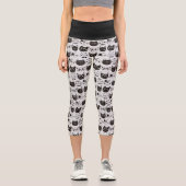 Leggings Capri Crazy Cat face Motif (Recto)