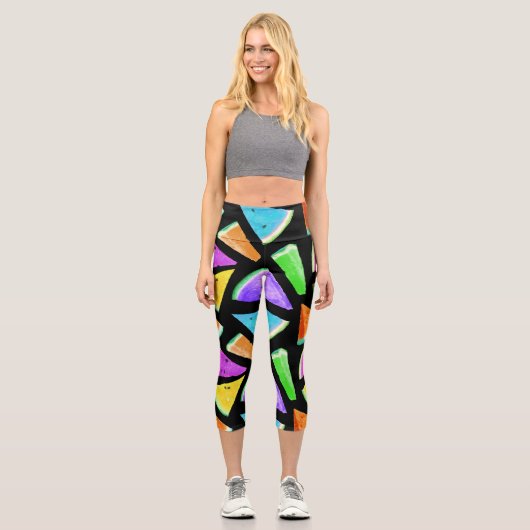 Leggings Capri Création de Motif de pastèque 7 (Recto)
