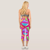 Leggings Capri Création de motif de pastèque 9 (Verso)