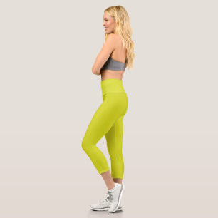 Leggings Capri Créer un Arrière - plan Jaune d'appel visuel remar
