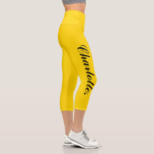 Leggings Capri Créez votre propre nom sur Stylish Gold