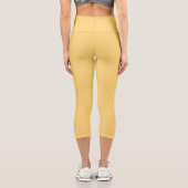 Leggings Capri Crème de prairie solide jaune (Verso)