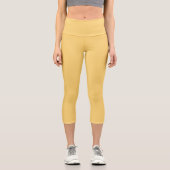 Leggings Capri Crème de prairie solide jaune (Recto)