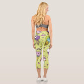 Leggings Capri Crème glacée Pop Cute : Motif animal (Verso)