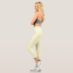 Leggings Capri Crème solide<br><div class="desc">Simple et simple</div>