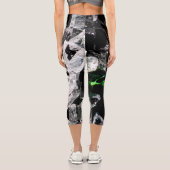 Leggings Capri Cristaux blancs dans l'espace extérieur noir (Verso)