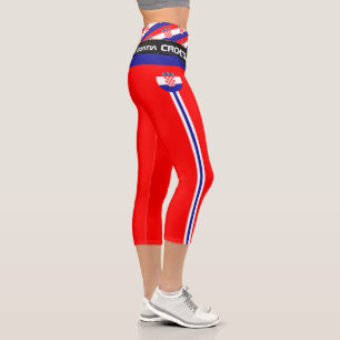 Leggings Capri Croatie & Croate Drapeau mode, Fitness, Sports 